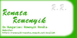 renata remenyik business card